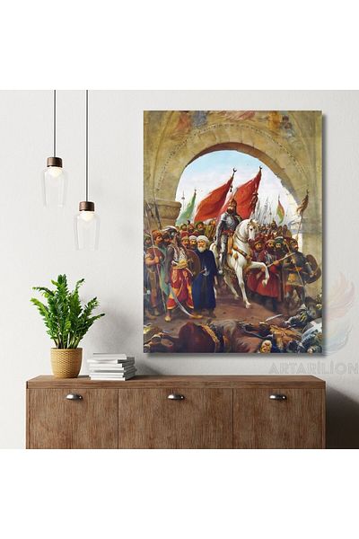 Artarilion The Conquest of Istanbul the Entry into Istanbul Canvas Painting Wall Painting Modern Home Decor Canvas Living Room Painting