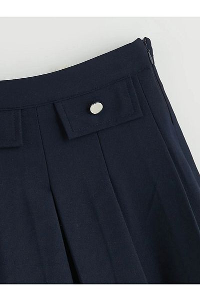 LC Waikiki Lcw kids navy blue basic gabardine girl's shorts skirt