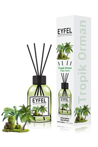 Eyfel Odorizant de cameră Tropical Forest cu bețișoare, 120 ml