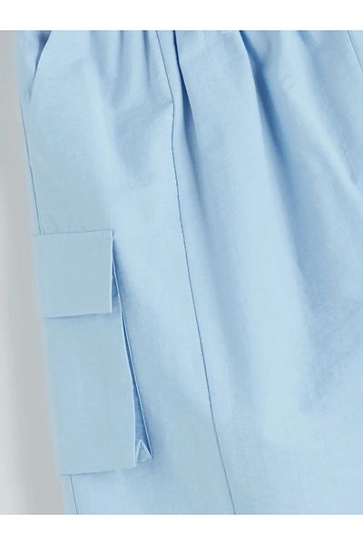 LC Waikiki Lcw kids blue elastic waist cargo skirt for girls