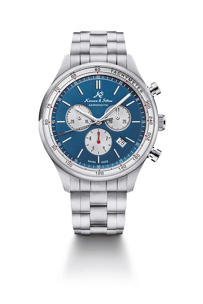 Kronen & Söhne Kronen&Söhne Aeromatic Chronograph Swiss Made Steel Men's Wrist Watch