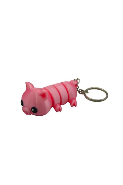 OEM Breloc Porc, Plastic, Roz