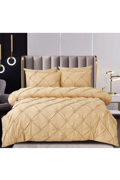 FIONNA.RO Pleated Bed Linen - Light Beige