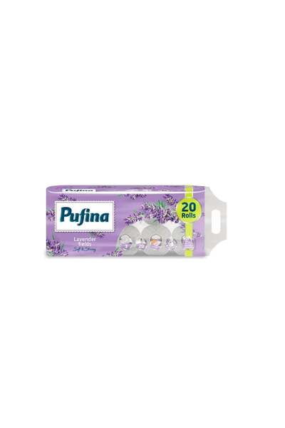 PUFINA Hartie igienica Campuri de Lavanda, 20 role, 3 straturi