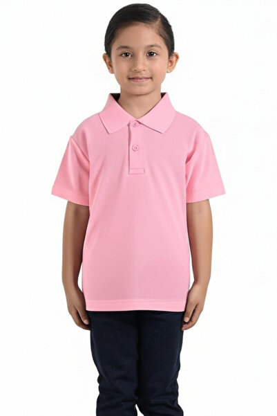 vory Kids Girls Boys Short Sleeve Polo Neck Fabric School T-Shirt Vr.D.K180.Ok.Y01