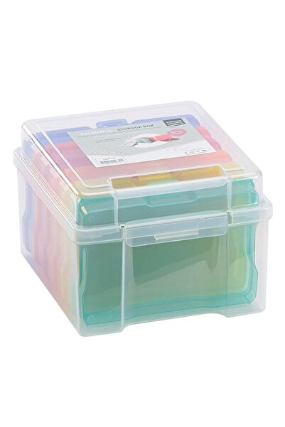 Generic Vaessen Creative - صندوق تخزين ملون مع 6 صناديق، 21 × 18.5 × 14 سم، 1...