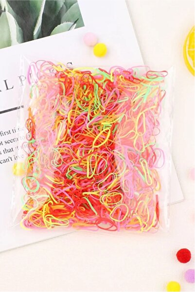 Shuvae 1000 قطعة من مشبك الشعر المطاطي الشفاف باللون الأبيض