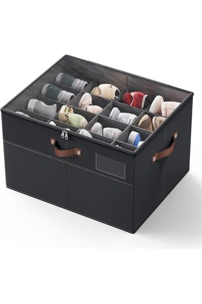 Generic منظم أحذية YOUWE7 للخزانة، يتسع لما يصل إلى 16 زوجًا، حاوية تخزين كبي...