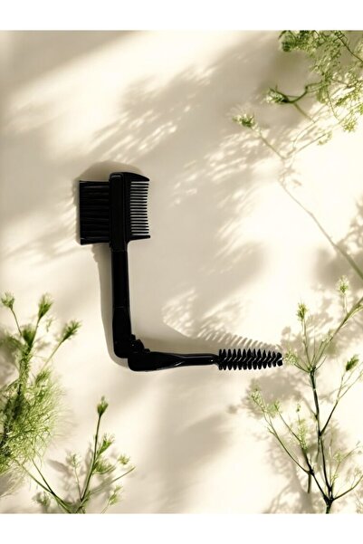 Kokoş Store 3'lü Fırça Tarak Çift Taraflı Katlanabilir Cep Boy Kaş Fırçası, K...