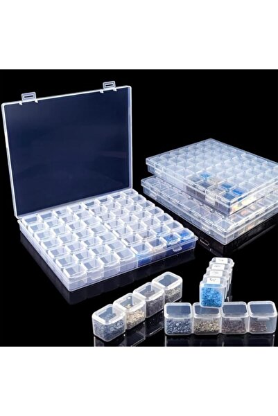 Generic Diamond Painting Bead Storage Containers, 56 Grids Plastic Organizer,...