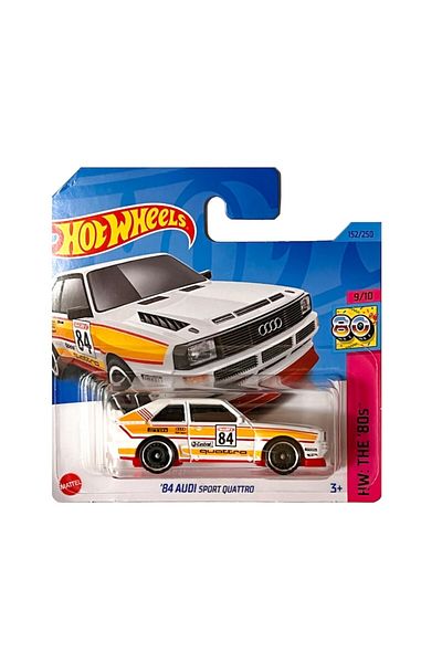 HOT WHEELS Masinuta metalica Hot Wheels, '84 Audi Sport Quattro 1:64, Alb
