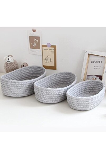 Generic Woven Storage Baskets, 3 Pcs Hand Made Storage Organizer Large Space ...