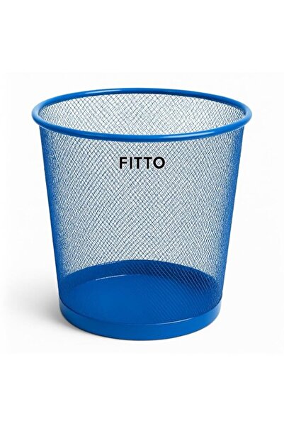 Generic سلة ورق دائرية زرقاء من فيتو، مقاس 23.5×19×26 سم للمكتب والمنزل