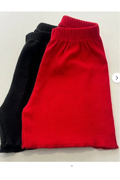 ARYA BABY Kız Bebek 2 Li Salaş Şort, Ince Kaşkorse Kumaş Tek Alt Çocuk Tayt k...