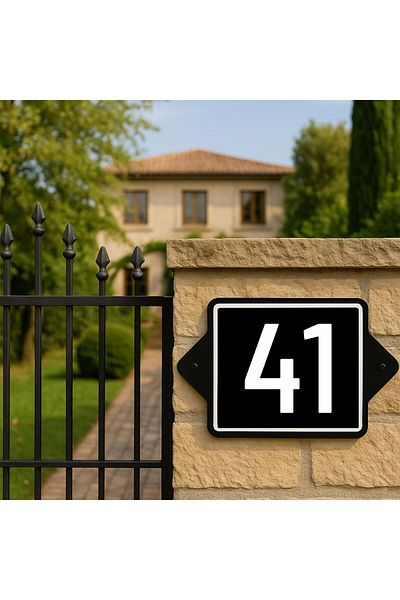 zafrakreklam Wall - Door - Garden Number 23X15 cm 4 mm Outdoor - Number 41 No 41