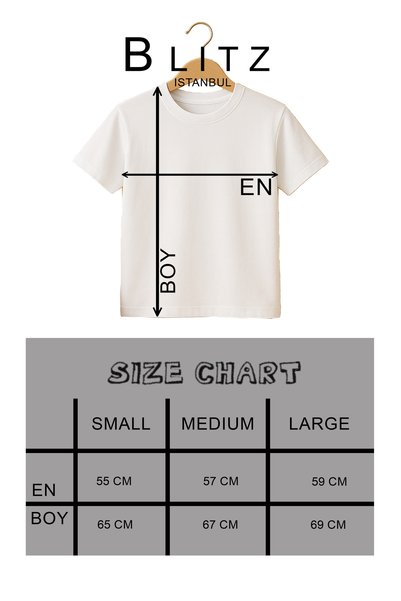BLITZ ISTANBUL Arancia Watercolor Effect Design Printed Women's Oversize T-Shirt