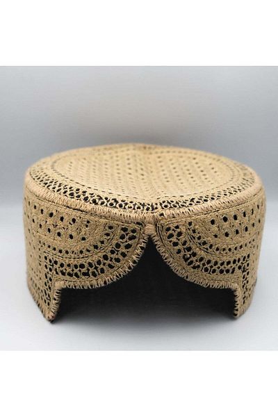 Generic Sindhi Topi Kufi Traditional Ethnic Handmade Cap with Front Cut for Kids Ramadan, Eid Gift for Musli