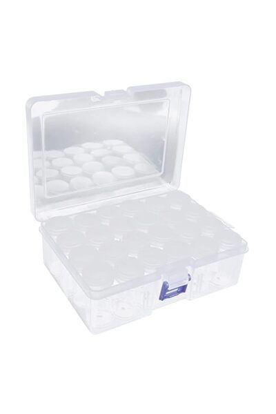 Generic صندوق تخزين على شكل ماسة | منظم ٢٤ حجرة للحرف اليدوية والمجوهرات وفن ...