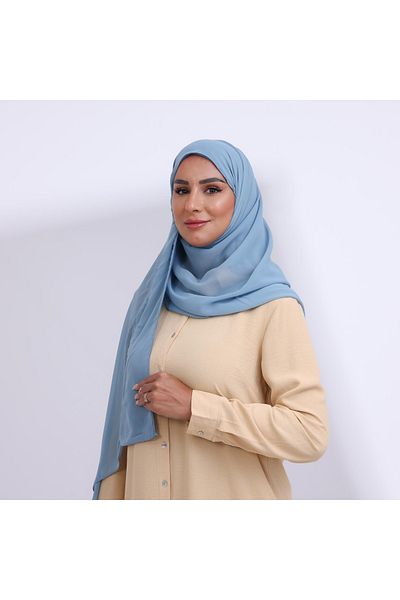 HIJAB VIP Chiffon veil, quarter lined in the front