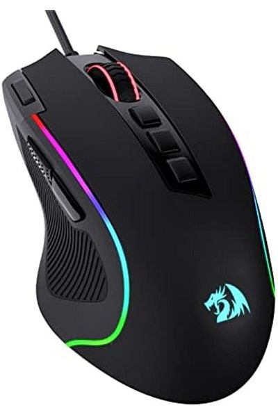 REDRAGON Predator Wired Gaming Mouse, Black, M612-RGB