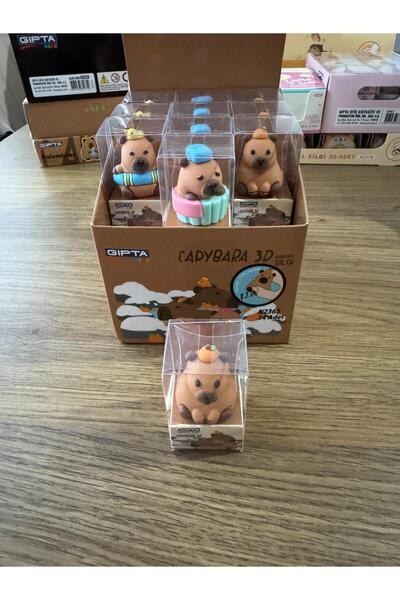 Gıpta CAPYBARA ŞEKİLLİ SİLGİ 1 ADET * BEZ ÇANTA HEDİYELİ 1 ADET