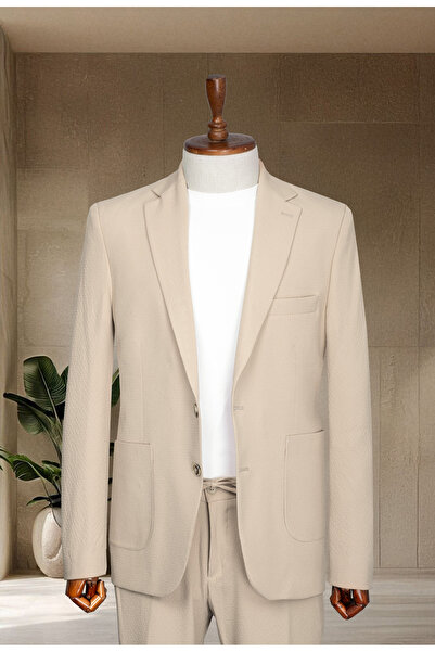 Sergio Ferraro Set de pantaloni și jachetă de costum casual și elegant de var...