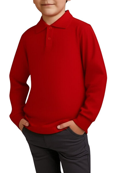 vory Tricou pentru școală cu guler pentru copii, cu mânecă lungă, cu nasturi ...