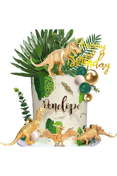 Baloane Vesele Decoratiune Tort Premium Gold Wildlife TOP37