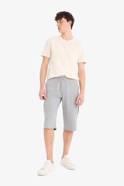 DeFacto New Season Slim Fit Slim Fit Cargo Pocket Basic Plain Capri Shorts
