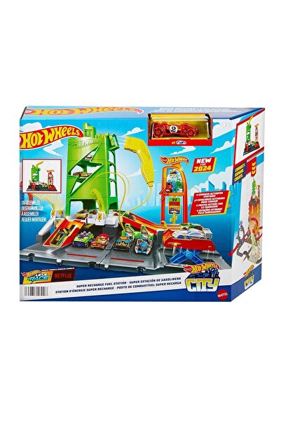 HOT WHEELS HTN79 Elektrikli Araç Şarj İstasyonu Oyun Seti