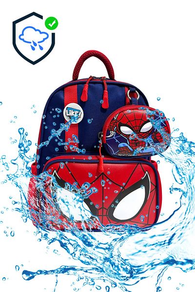 MGEStore Copii Spiderman Spider man Rucsac școlar imprimat Copii Grădiniță Grădiniță Geantă școală primară