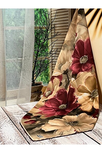 Aydmr Aksesuar Lavinse Büyük Çiçek Desenli Aqua Soft Eşarp LVNS1000