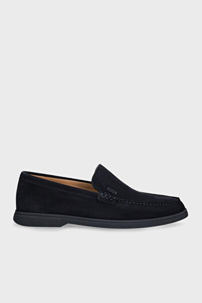 BOSS Logolu Süet Loafer Ayakkabı Erkek AYAKKABI 50543083 405