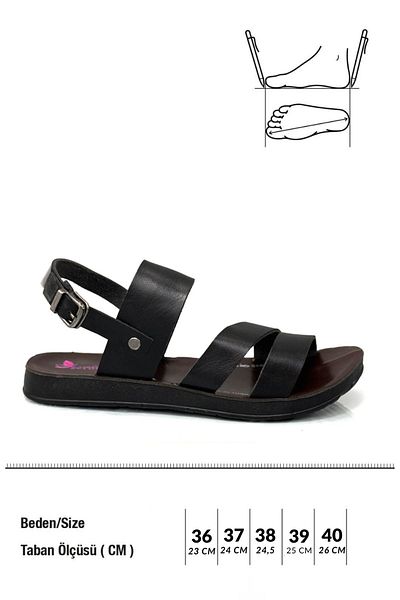 Moda Anna Sandale de vară pentru femei, din piele artificială, cu talpă ușoară, cu cataramă, negre