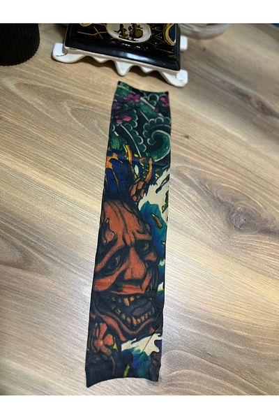 CN Tattoo Socks Digital Look Cooling Property Sun Protection