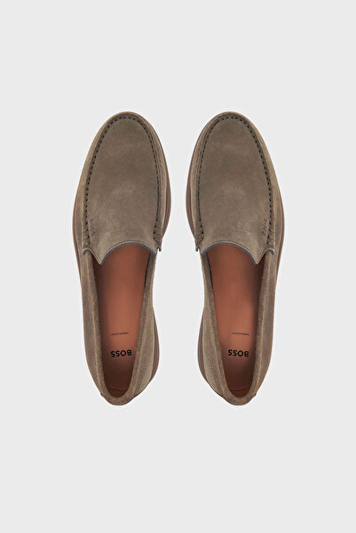 BOSS Logolu Süet Loafer Ayakkabı Erkek AYAKKABI 50543083 265