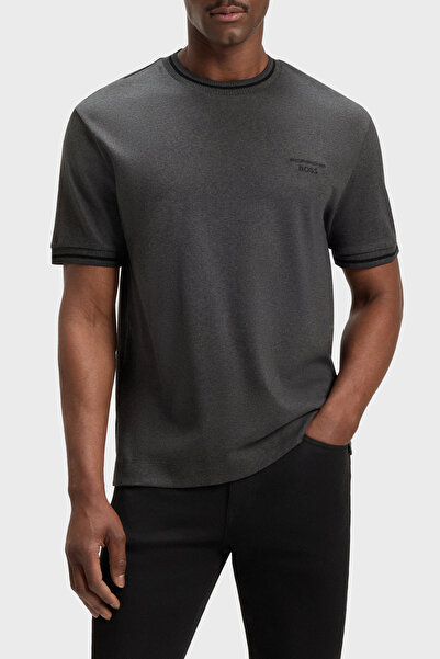 BOSS % 100 Pamuk Regular Fit Bisiklet Yaka Logolu T Shirt Erkek T SHİRT 50543...