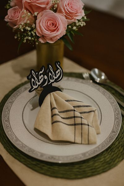 3D Brothers Set of "Welcome" Napkin Ring – Elegant Hospitality Accent