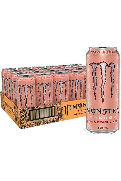 MONSTER Energy Drink Ultra Peachy Keen Energy Drink Cans 24 x 500mL