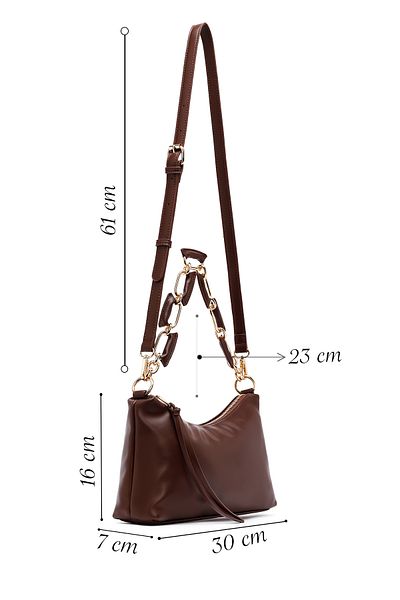 Derimod Women's Brown Long Strap Shoulder Bag 25Abd270718