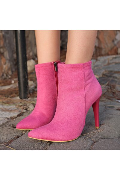 Zerenyus Μποτάκια Blan Fuchsia Suede με τακούνι