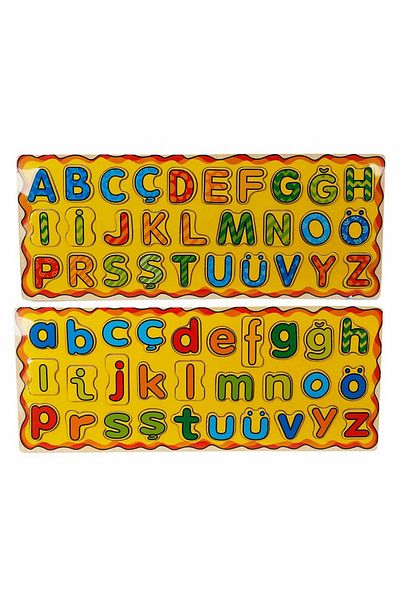 TOYFEST Wooden Bultak Letters 30 Pieces |   Educational Wooden Alphabet Puzzle |   45X18 cm Safe Material