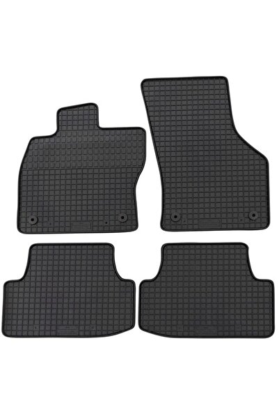 PETEX Set 4 covorașe auto din cauciuc 84210PX, negre, compatibile cu Seat Leo...