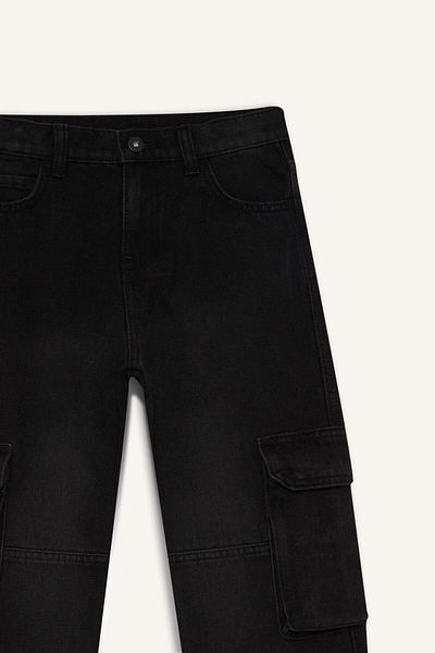 DeFacto Boy's Cargo Fit Straight Leg Jean Pants F0489A825Au