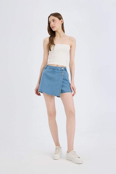 DeFacto High Waist Jean Shorts E0563Ax25Sm