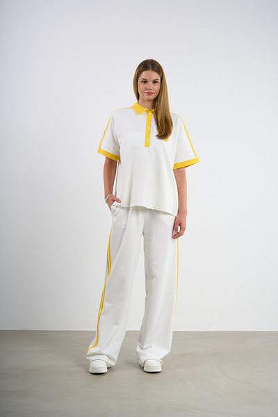 HANIQA Summer Polo Neck Short Sleeve Suit