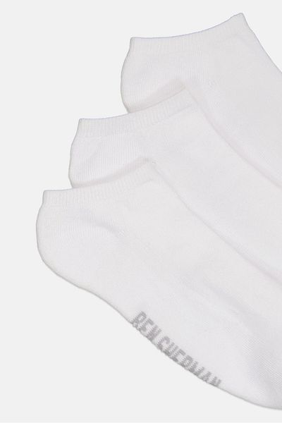 Ben Sherman Men 8 Pairs Brand Logo Ankle Cut Socks, White