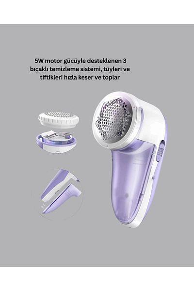 CPU ELEKTRONİK Cotton Mohair Lint Remover Machine 5W - 3 Blade System