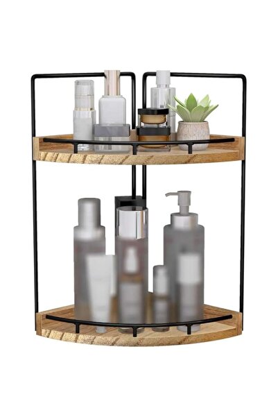 Generic منظم أسطح الحمام من أزوني، مكون من طبقتين، رف زاوية لطاولة الزينة، لل...