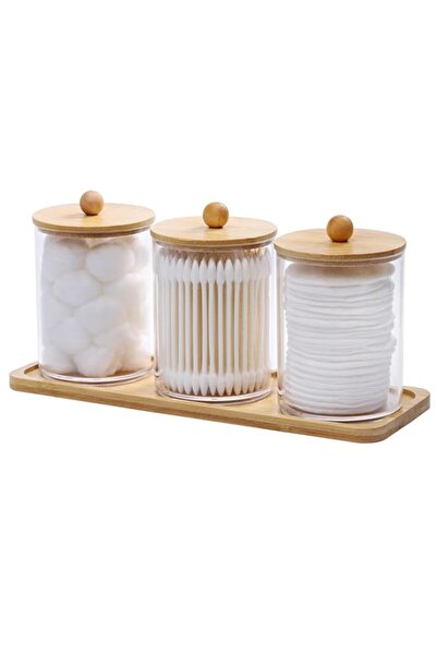 Generic حامل أعواد قطنية/كرة/وسادة من تي بيست ماكس، ١٠ أونصات، مع صينية للزين...